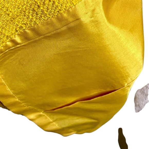 Kenar Retro Short Sleeve Blazer Jacket Sz 8  Mustard Lined Lightweight Collared - Picture 4 of 8